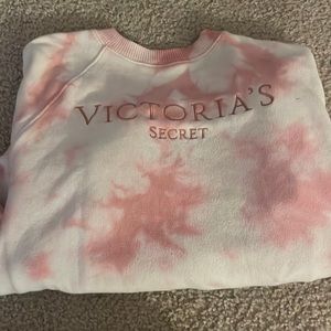 VS pink tie dye crew neck